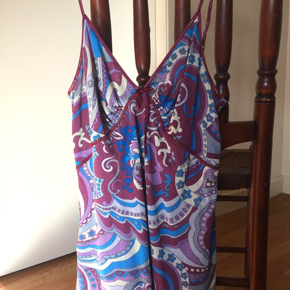 THE LIMITED – Long, Nylon feather-weight top, ribbon strap and trim - SZ L